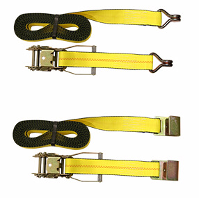 4″ Yellow Polyester Ratchet Tie-Downs