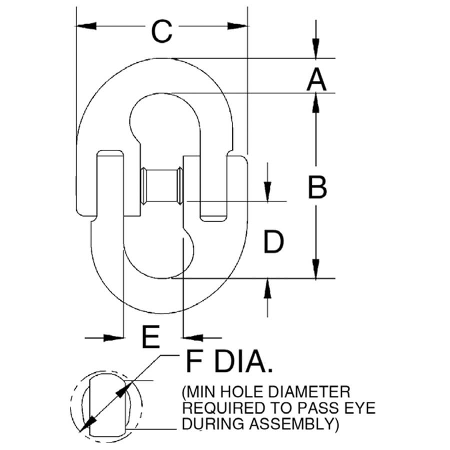 Crosby® LOK-A-LOY® 10 Alloy Connecting Link - CERTEX USA