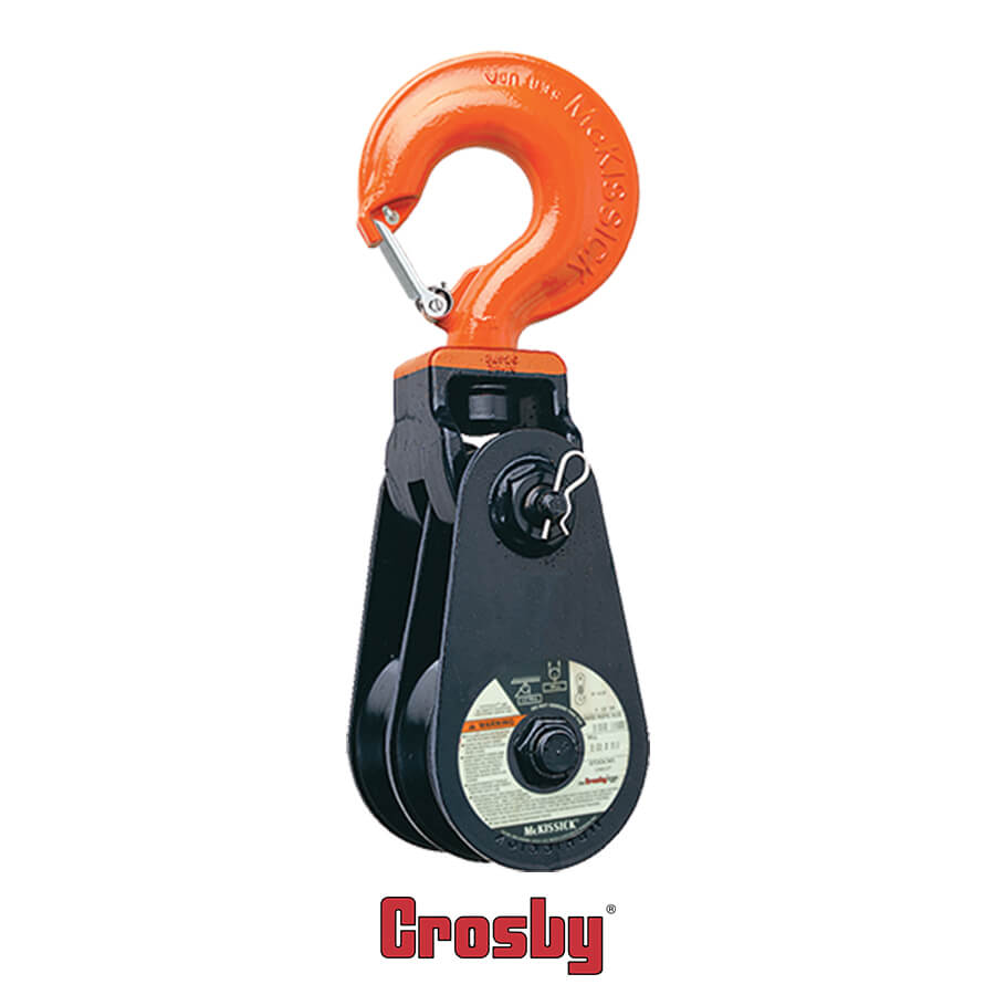 Crosby® Light Champion 408 Double Sheave Snatch Block with Hook