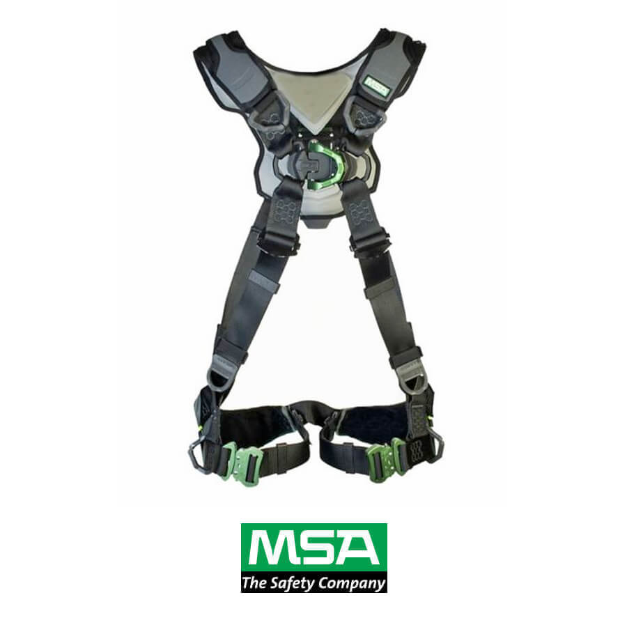 MSA V-FLEX® Standard Full-Body Harness with Front/Back/Chest D-rings and Quick-Connect Buckles