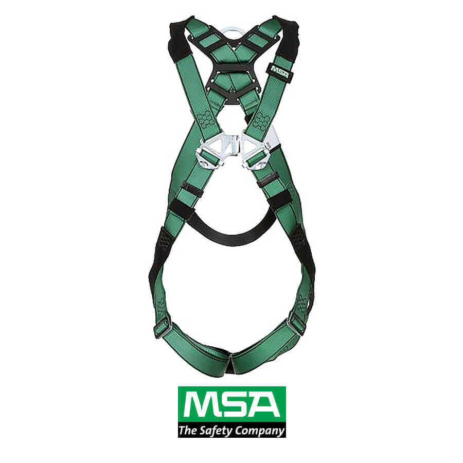 MSA V-FORM Standard Full-Body Harness with Back D-rings and Qwik-Fit Buckles