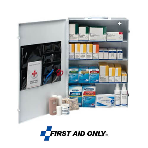 First Aid Only® 150 Person, 4-Shelf First Aid Cabinet
