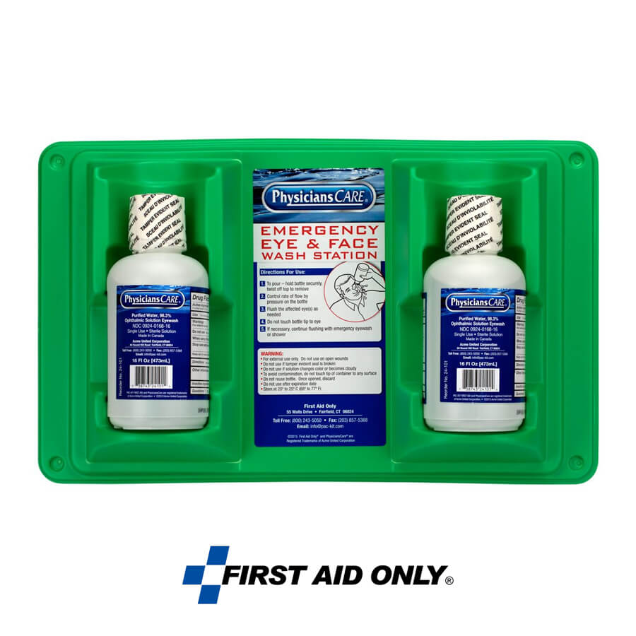 First Aid Only® Eyewash Station  Double 16 oz