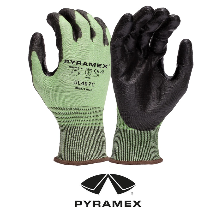 Pyramex® GL407C - Polyurethane A4 Cut - Work Gloves