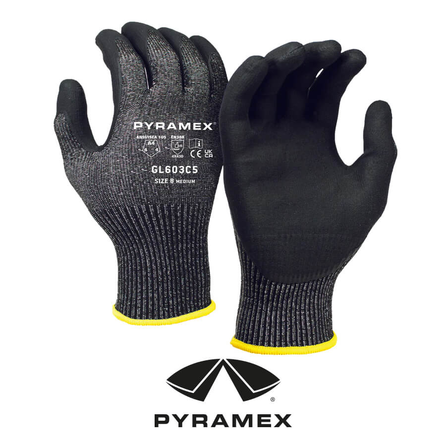 Pyramex® GL603C5 – Micro-Foam Nitrile A4 Cut – Work Gloves