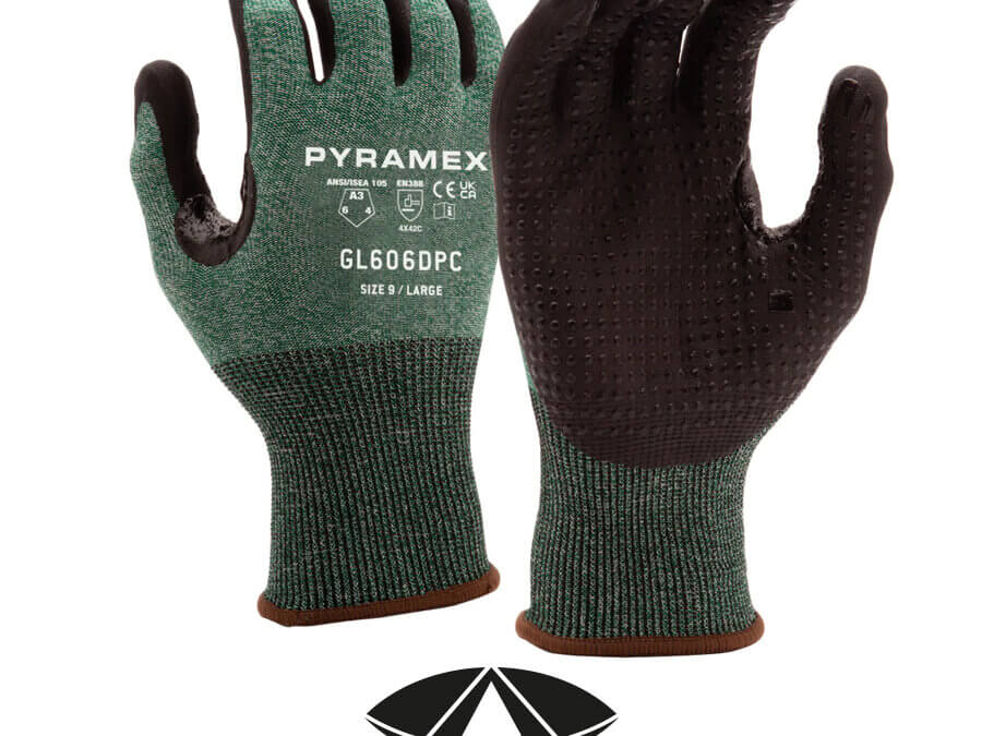 Pyramex® GL606DPC – Micro-Foam Nitrile Dotted A3 Cut – Work Gloves