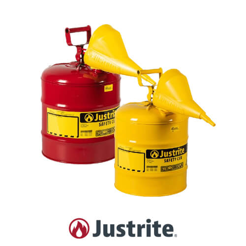 Justrite® Type II Safety cans with 5/8″ OD Hose
