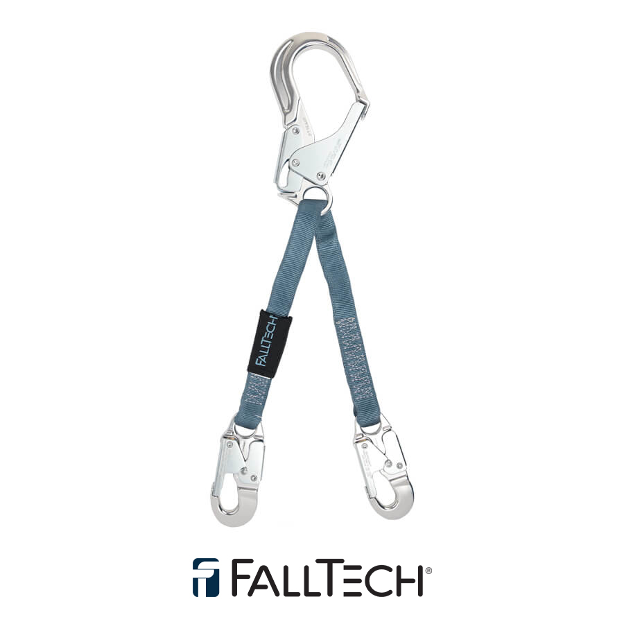 FallTech® 24″ Standard-duty Rebar Positioning Assembly with Jacketed Web and Aluminum non-Swivel Rebar Hook 8250LTWA