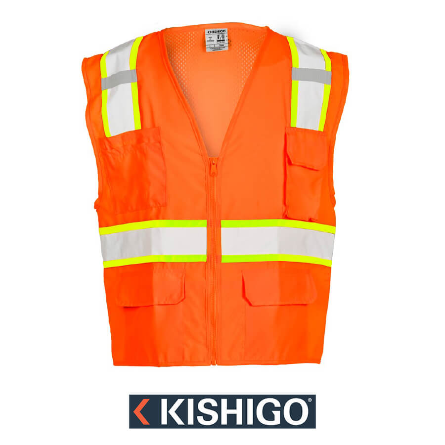 Kishigo Solid Front with Mesh Back Vest Style – 1164