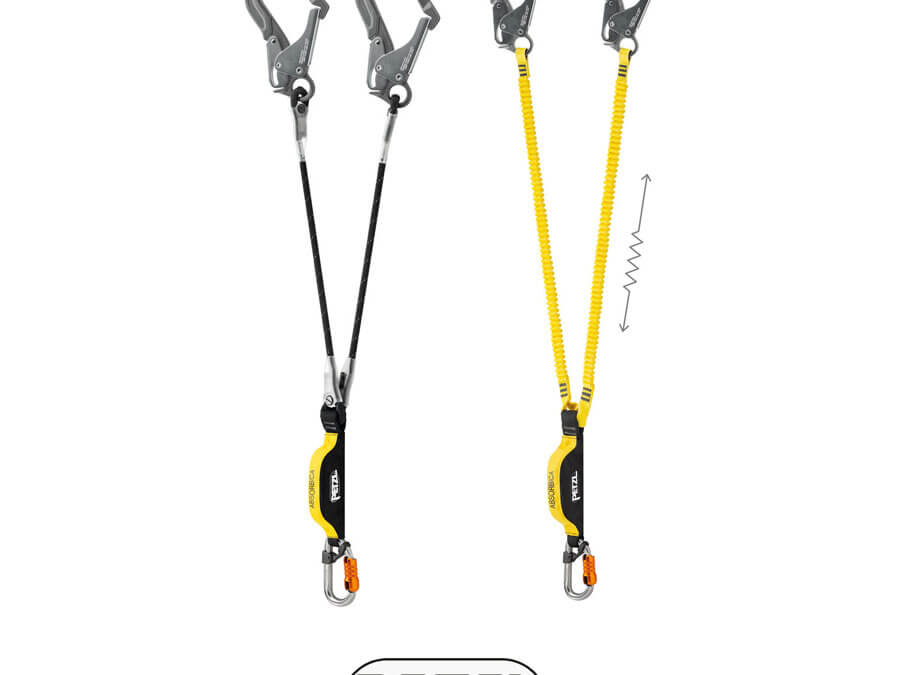 Petzl ABSORBICA®-Y MGO Double Lanyard with Integrated Energy Absorber and MGO Connectors