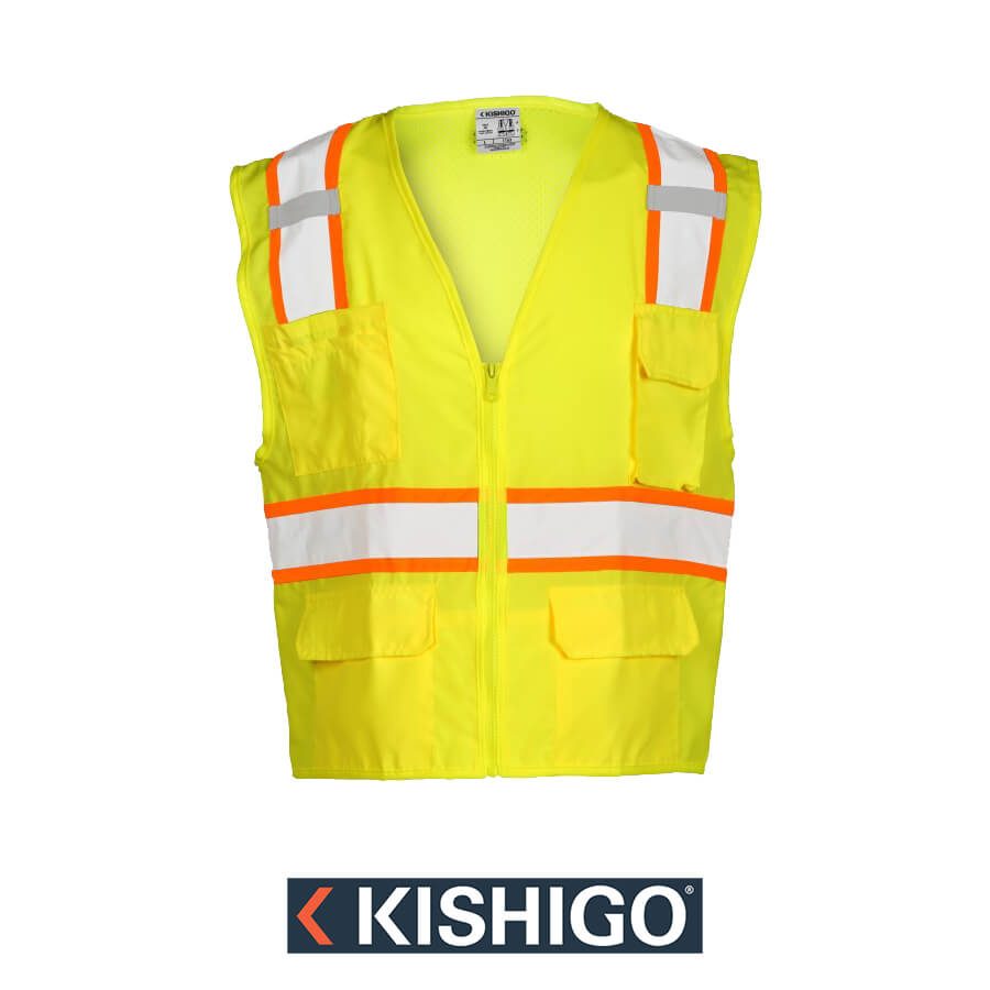 Kishigo Solid Front with Mesh Back Vest Style – 1163