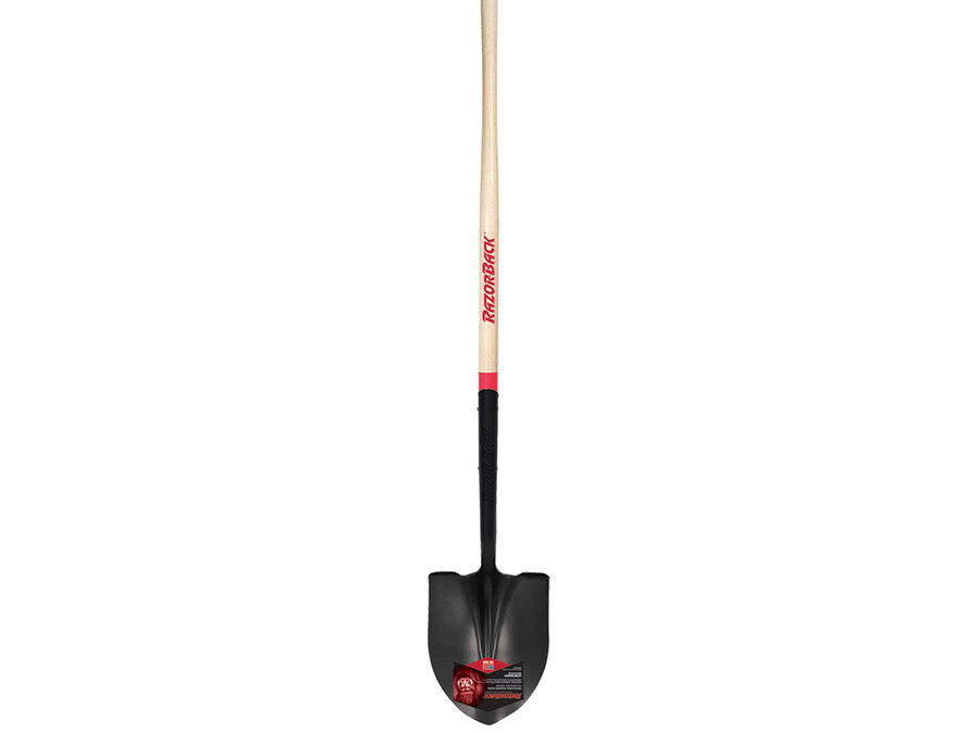 Razor-Back 45530 Round Point Shovel with Wood Handle