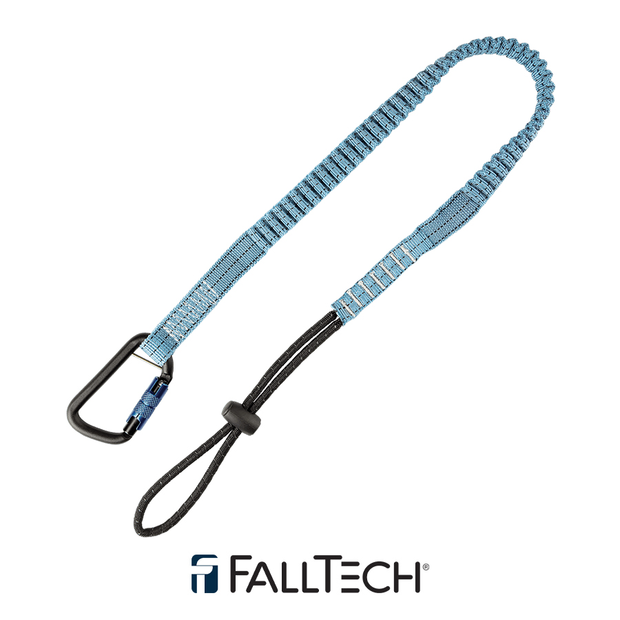 FallTech® 15 lb Tool Tether with Choke-On Cinch-Loop and Aluminum Twist-Lock Carabiner 5030A