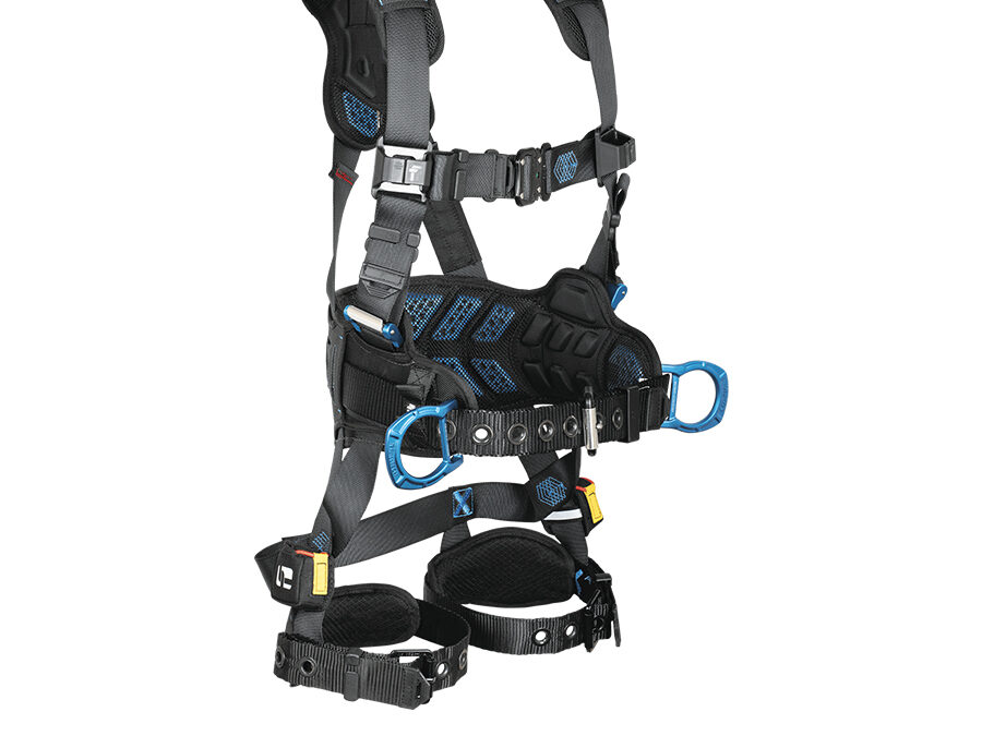 FallTech® FT-One™ 3D Construction Belted Full Body Harness, Tongue Buckle Leg Adjustments 8127B