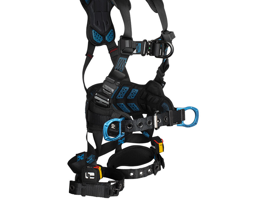 FallTech® FT-One™ 4D Construction Climbing Full Body Harness, Tongue Buckle Leg Adjustments 8127BFD