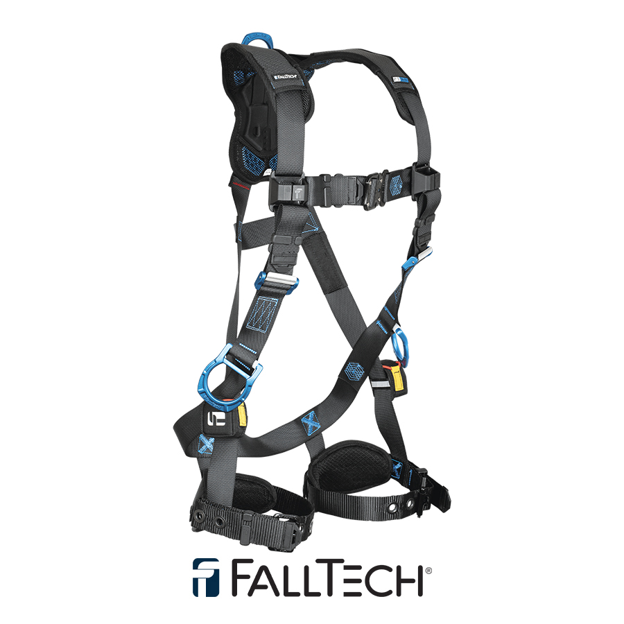 FallTech® FT-One™ 3D Standard Non-Belted Full Body Harness, Tongue Buckle Leg Adjustments 8128B3D