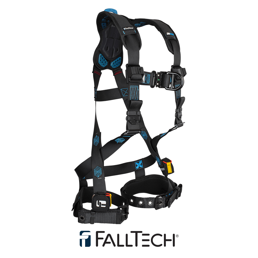 FallTech® FT-One™ 2D Climbing Non-Belted Full Body Harness, Tongue Buckle Leg Adjustments 8128BFD