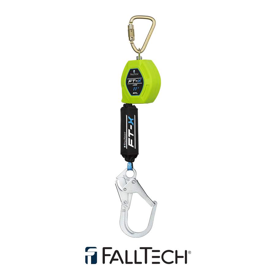 FallTech® 11′ FT-X™ Web Class 1 SRL-P with Steel Rebar Hook 84711SC3