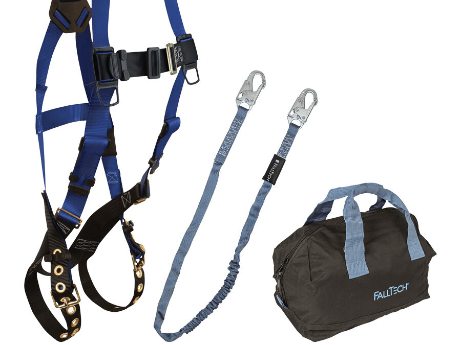 FallTech® Harness and Lanyard 3-pc Kit Including Medium Storage Bag (7016, 8259, 5006MP) KIT162596P