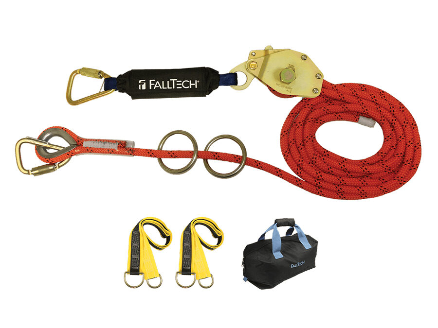 FallTech® 60′ Temporary Rope HLL System; 2-person with Kernmantle Rope 77602K