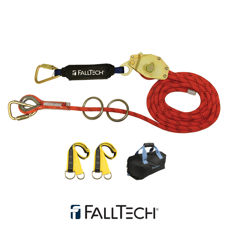 FallTech® 60′ Temporary Rope HLL System; 2-person with Kernmantle Rope 77602K