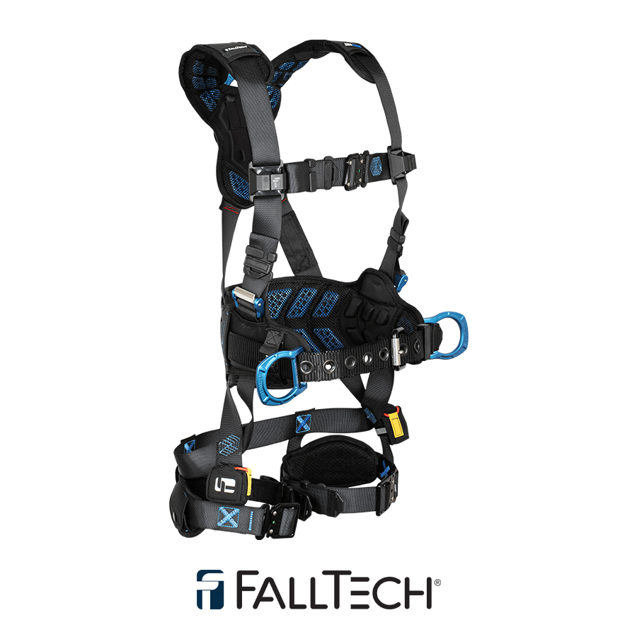 FallTech® FT-One™ 3D Construction Belted Full Body Harness, Quick Connect Adjustments 8123BQC