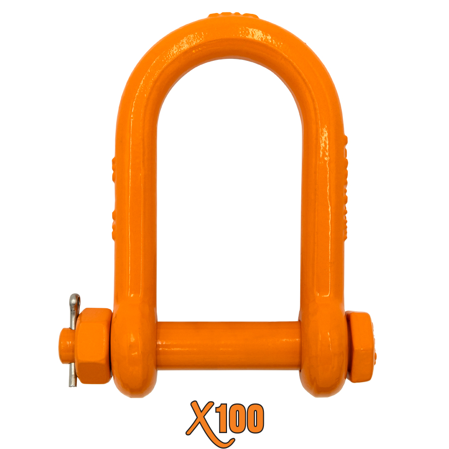 X100® All Alloy Safety Bolt Long Reach Shackle