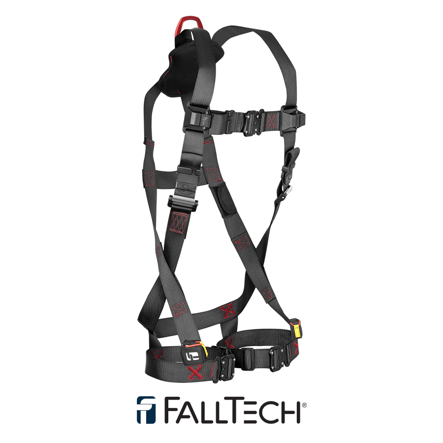 FallTech® FT-Iron 1D Standard Non-Belted Full Body Harness, Quick Connect Buckle Leg Adjustment 8141