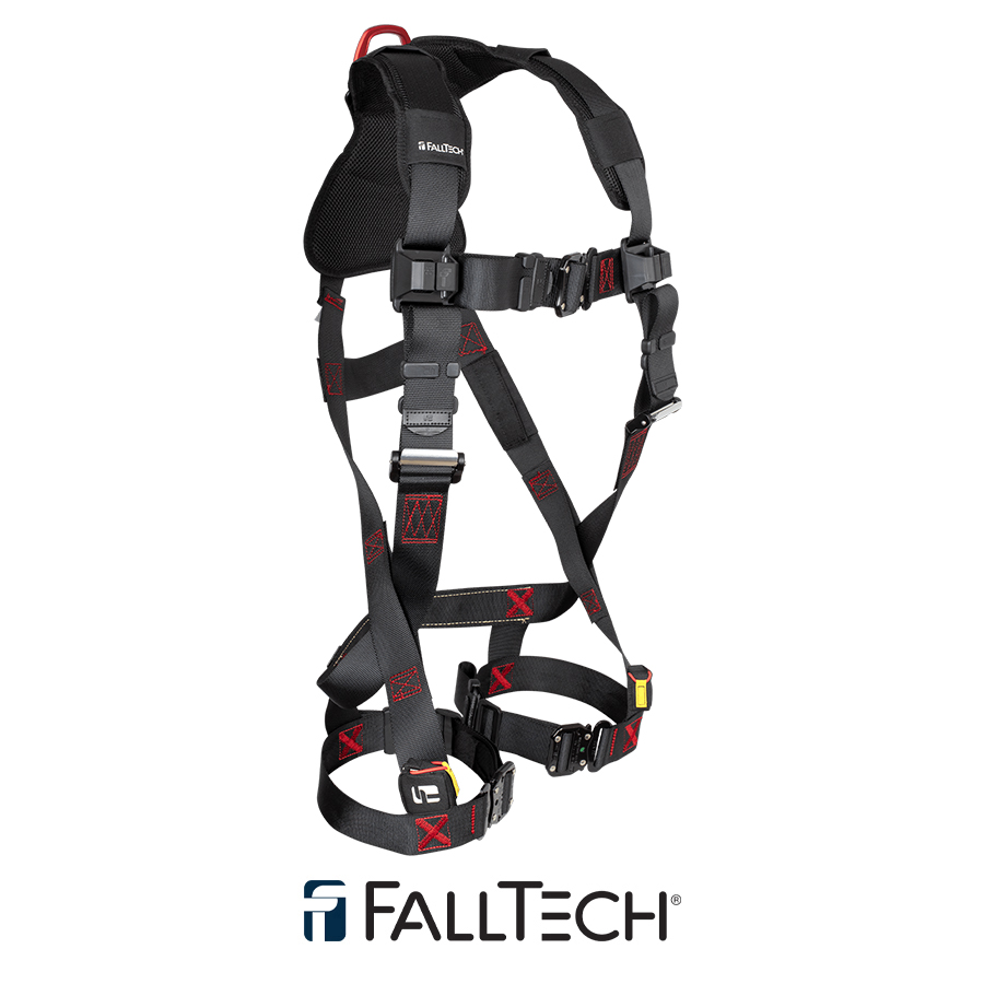 FallTech® FT-Iron™ 1D Standard Non-Belted Full Body Harness, Quick Connect Buckle Leg Adjustment 8141B