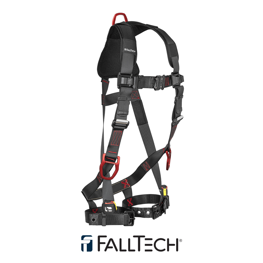 FallTech® FT-Iron 3D Standard Non-belted Full Body Harness, Tongue Buckle Leg Adjustment 8142