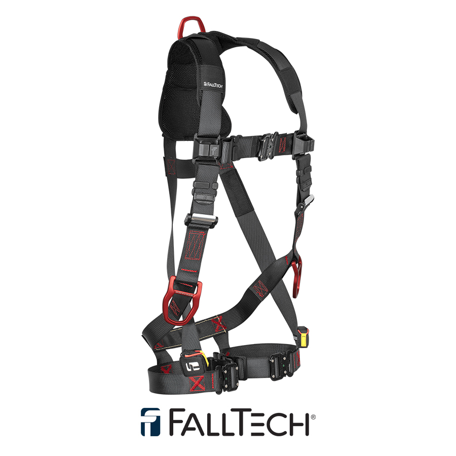 FallTech® FT-Iron 3D Standard Non-belted Full Body Harness, Quick Connect Buckle Leg Adjustment 8142QC