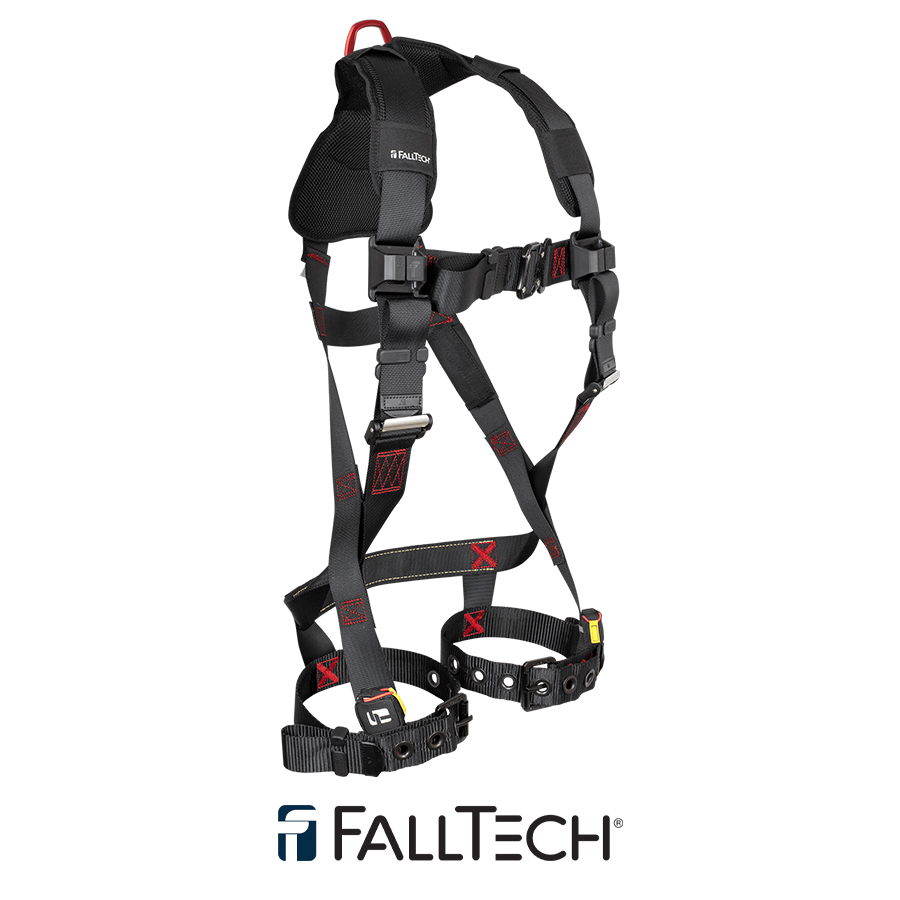 FallTech® FT-Iron™ 1D Standard Non-Belted Full Body Harness, Tongue Buckle Leg Adjustment 8143B