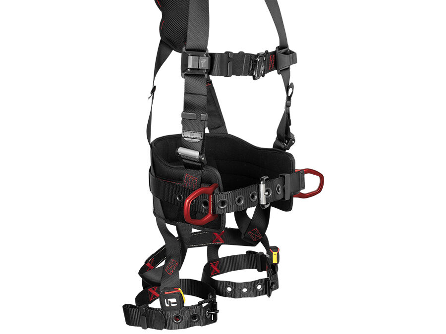 FallTech® FT-Iron™ 3D Construction Belted Full Body Harness, Tongue Buckle Leg Adjustment 8144B